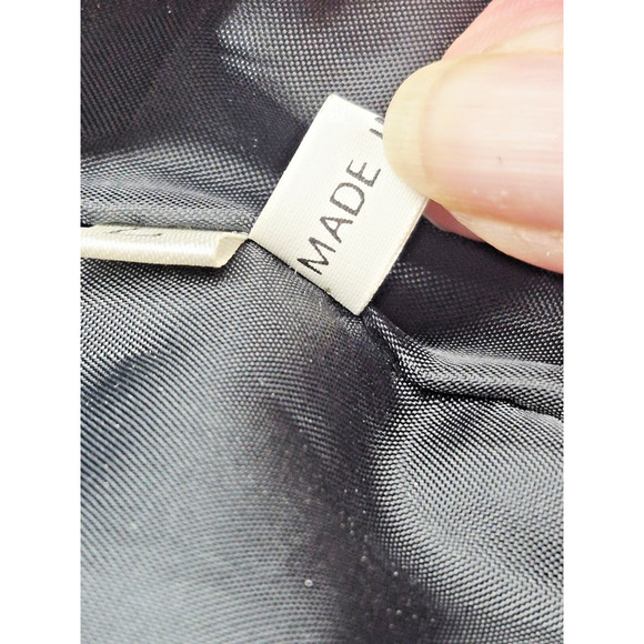 Biker Jacket Punk Rocker Snap Black Coat Size Large Snap & Zipper Pockets Lined - Picture 9 of 12